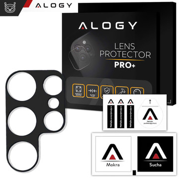 Kovový kryt pro Samsung Galaxy S24 Ultra, ochranný pro ostrůvek fotoaparátu, Alogy Metal Lens, černý