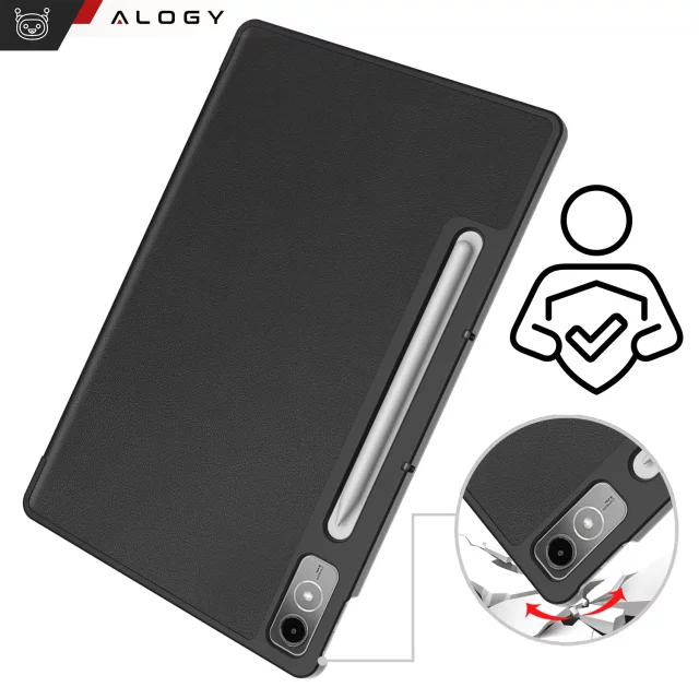 Schutzhülle für Lenovo Tab P12 12.7 TB-370 Tablet, Alogy Book Cover Case, Schwarz