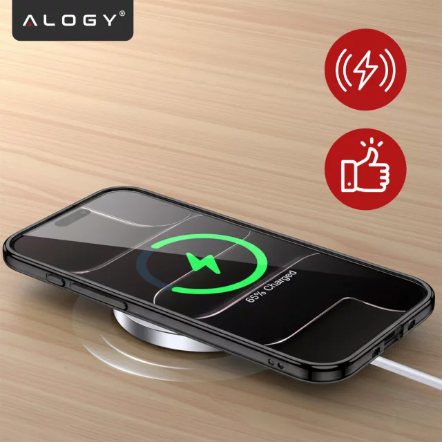 Apple iPhone 17 Air Hülle – Matte MagSafe-Hülle mit Linsenschutz, schlank und kratzfest, perfekte Passform – Alogy Skinny MatteCase™ Schwarz