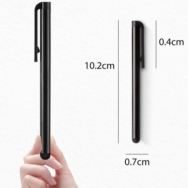 Kapacitní kovový dotykový stylus pro obrazovky telefonů a tabletů Alogy Stylus Pen Universal Black