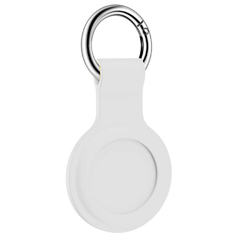 Silikonové pouzdro Alogy klíčenka s karabinou pro Apple AirTag White