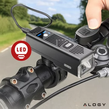 Světlo na kolo Přední LED světlo na kolo Osvětlení na kolo Vodotěsné IPX5 Alogy P12 Bike Light Black