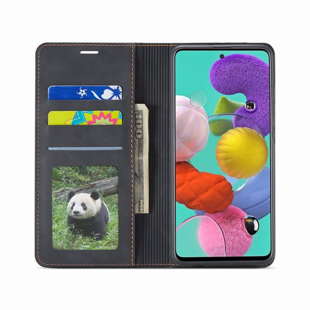 Leather Flip Wallet Case Alogy Forwenw pro Samsung Galaxy S22 Ultra Black