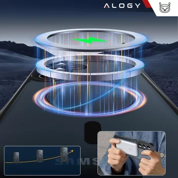 Pouzdro Alogy Matte HybridMag™️ MagSafe Matně černé pro Samsung Galaxy S25