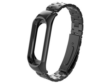 Náramek Alogy Stainless Steel pro Xiaomi Mi Band 5 Black 5x fólie Alogy