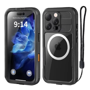 Alogy HydroArmor™ IP68 Waterproof Case with Clear Back 360 MagSafe Armor Case for Apple iPhone 16 Pro Max