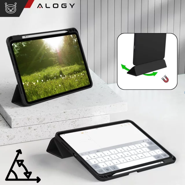 Etui ochronne z rysikiem do Apple iPad Pro 13" 2024 Alogy Book Cover Case obudowa na tablet Czarne