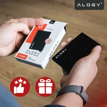 Alogy Anti-Diebstahl-Geldbörse RFID-Smartcard-Halter Schwarz