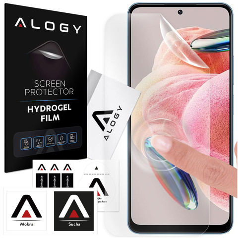 Hydrogel Film for Xiaomi Redmi Note 8/ 8T/ 8 Pro/ 9/ 9S/ 10/ 10 Pro/ 11/ 11S/ 12/ 12 Pro phone screen protector Alogy Hydrogel Film