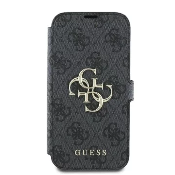 Guess 4G Metal Logo Book Case do iPhone 16 6,1″ – Black