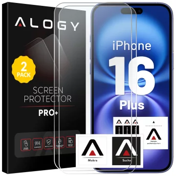 2x Tempered Glass for Apple iPhone 16 Plus Screen Protector 9H Alogy Heavy Pro ™️ [2pcs]