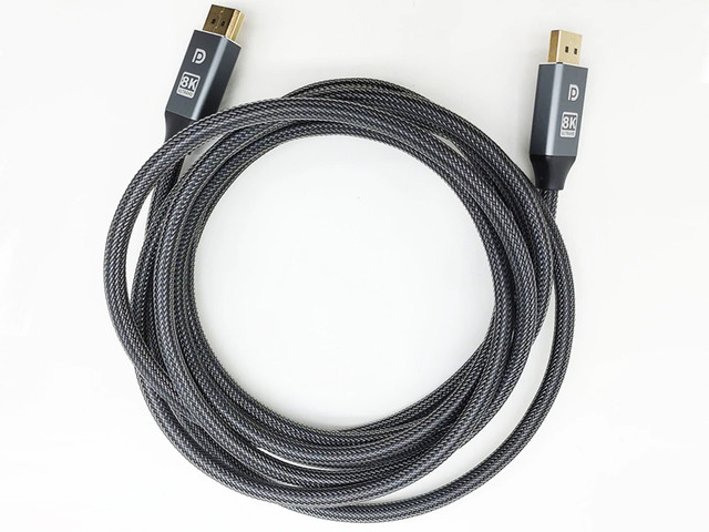 Kabel przewód ze złączem 2x Display Port DP 1.4 8K 30AWG do TV PC 1m Alogy