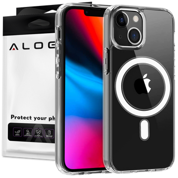 MagSafe Case Ultra Slim Mag Alogy for Qi für Apple iPhone 14 Plus transparentes Qi-Ladegerät