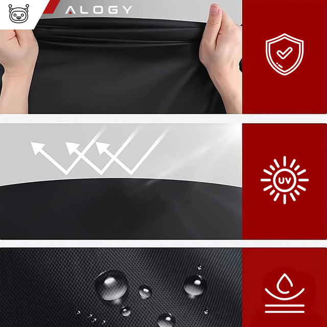Bike/Scooter/Motorcycle Cover Tarpaulin Bike Case Protective Waterproof Winter/Summer with Case Alogy Black XL
