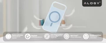 Pouzdro Apple iPhone 17 Air – matný kryt MagSafe s ochranou čočky, tenký a odolný proti poškrábání, perfektně padne – Alogy Skinny MatteCase™ nebesky modrá