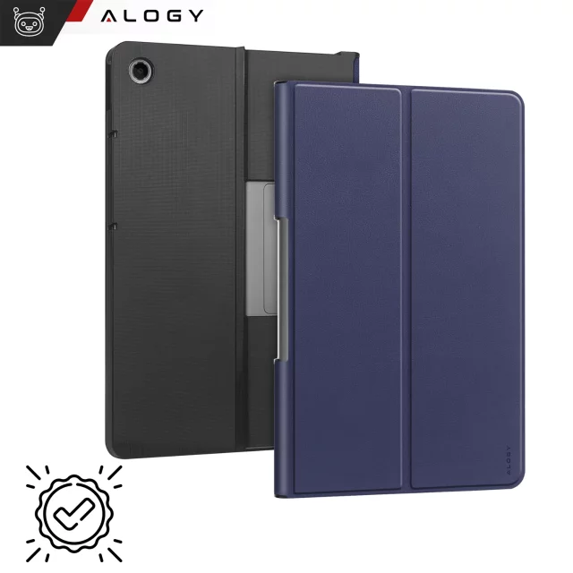 Glashülle für Lenovo Tab Plus 11,5" 2024 TB351FU Alogy Book Cover Case Tablet Case Marineblau Gratis Stylus
