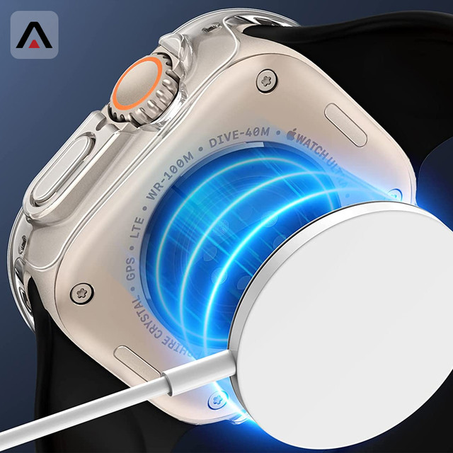 Ochranné pouzdro 2 v 1 překryvné vestavěné sklo pro Apple Watch Ultra 49 mm Alogy Classic Case Transparent