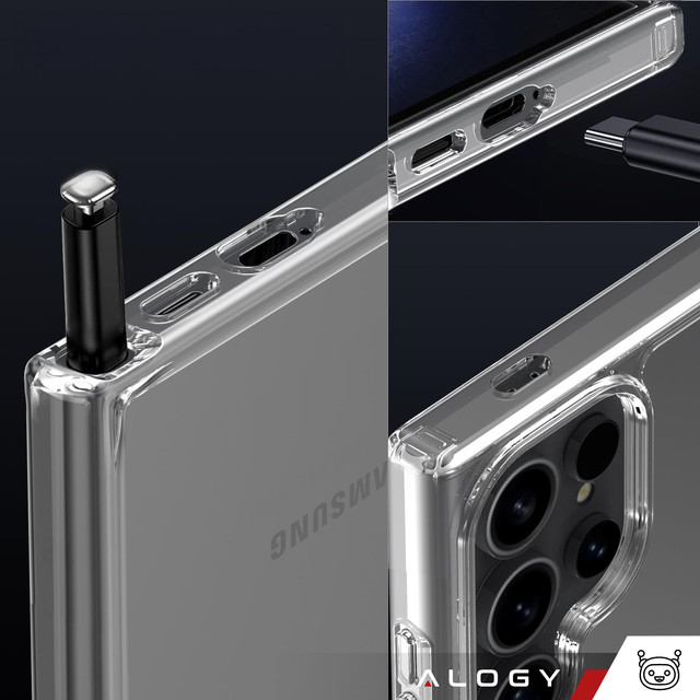 Pouzdro pro Samsung Galaxy S24 Ultra Back Cover Hybrid Clear Case Alogy Transparent Glass