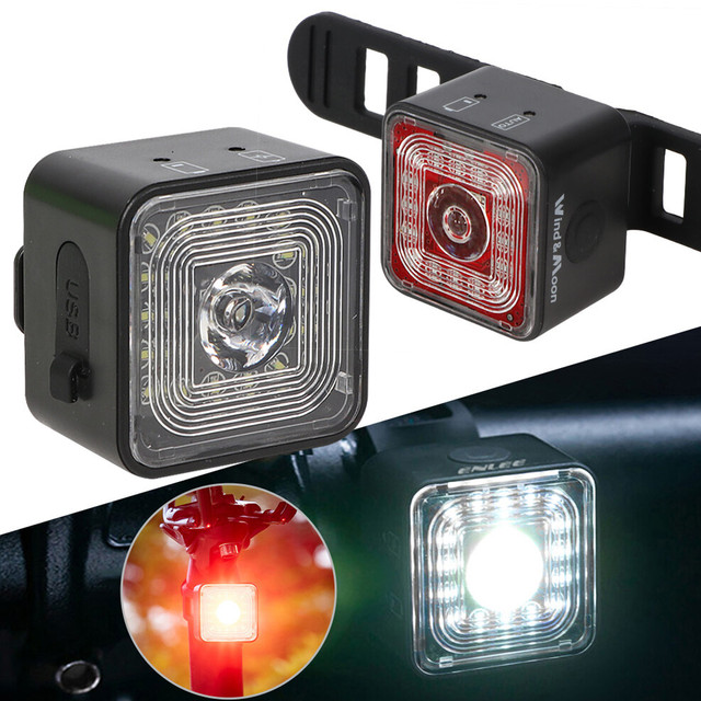 2v1 světlo na kolo Alogy zadní přední světlo na kolo Chytrá svítilna na kolo Vodotěsné přední a zadní světlo 120lm IP66