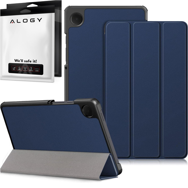 Case for Samsung Galaxy Tab A9 2023 8.7" X110 / X115 Tablet Cover Case Alogy Book Cover Navy Blue Glass