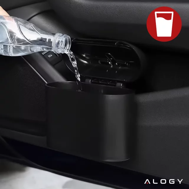 Organizér na odpadkový koš do auta mini malý přenosný odpadkový koš do auta auta home Alogy black
