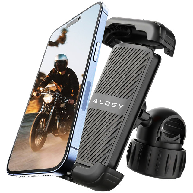 Bike Phone Holder 4.7-6.8" for Phone Bike Handlebar for Bike Motorcycle Adjustable Alogy Sport Black