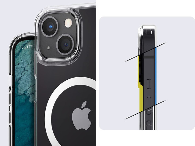 Spigen Ultra Hybrid Mag case for Apple iPhone 13 Mini White Glass