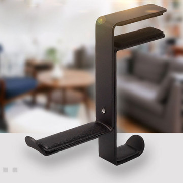 Universalhalter Aufhängerhaken für Alogy-Kopfhörer für Tischplatte Schwarz