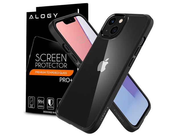 Kryt Spigen Ultra Hybrid pro Apple iPhone 13 Matte Black Glass