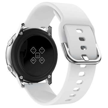 Rubber Universal Sportarmband Alogy Softband für Smartwatch 20mm Weiß