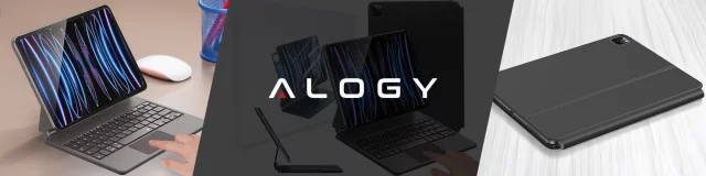 Keyboard Case for Apple iPad Pro 11" 2021/2020 iPad Air 10.9" 2022/2020 iPad Air 11" 2024/2025, Touchpad and LED Backlight, Magnetic Mount, Alogy MagnetKeyboard™ Case – Black