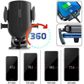 Držák telefonu do auta 2v1 Alogy na čelní sklo k mřížce palubní desky Black