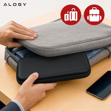 Pokrowiec Etui do Nintendo Switch 2 2025 Torba Ochronna Twarda EVA, Wodoodporna, Lekka, z Uchwytami i przegrodami akcesoria Alogy HardFoamBag™ – Czarna