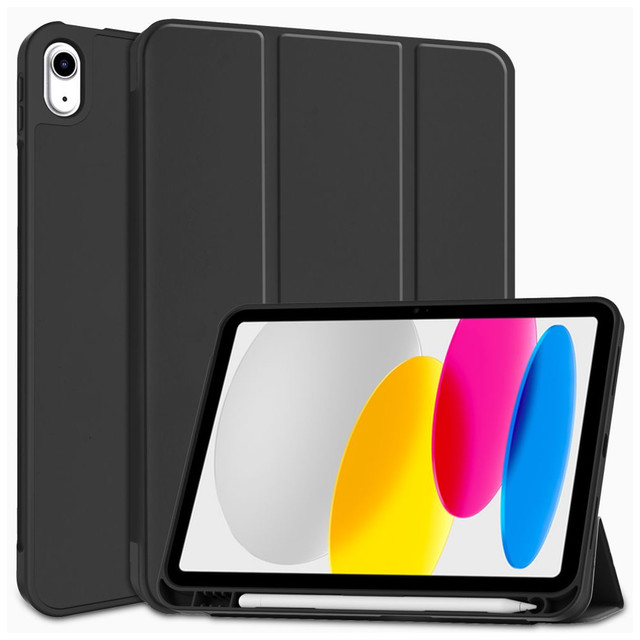 Alogy Book Cover Pencil Case Ochranné pouzdro s držákem na pero pro Apple iPad Air 4 2020 / Air 5 2022 10,9" černé sklo