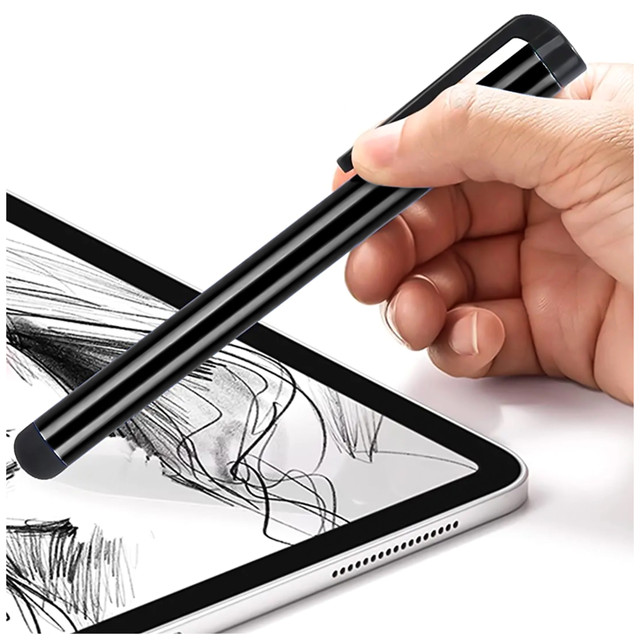 Kapacitní kovový dotykový stylus pro obrazovky telefonů a tabletů Alogy Stylus Pen Universal Black