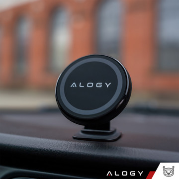 Magnetic car holder for phone, window, grille, cockpit, dashboard, car, phone, Alogy Black