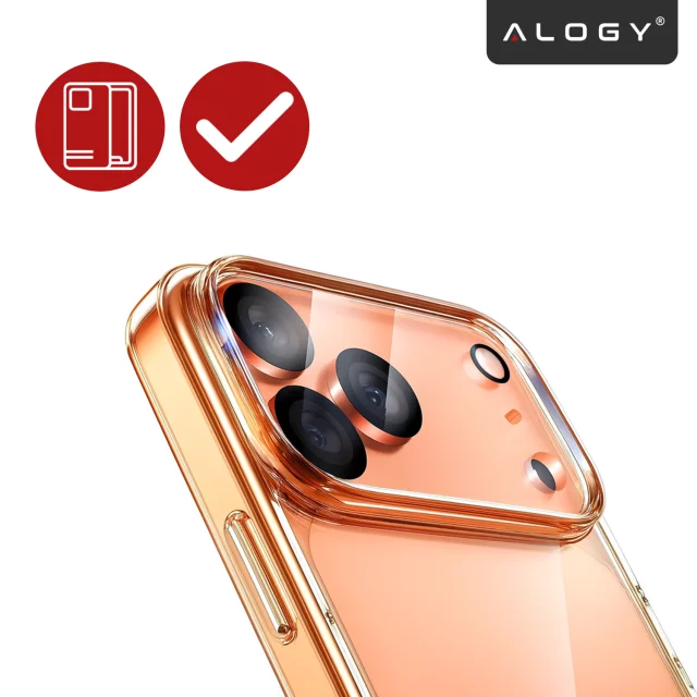 Szkło Ochronne na Obiektyw Aparatu do Apple iPhone 17 Pro, Wzmocnione i Odporne na Zarysowania, Precyzyjnie Dopasowane, Alogy Lens Protector Pro+™ – Przezroczyste