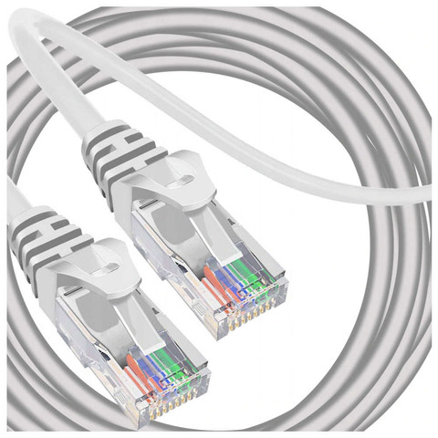 Kabel vysokorychlostní síťový kabel Twisted Gold LAN UTP 5E RJ-45 30m internet bílý