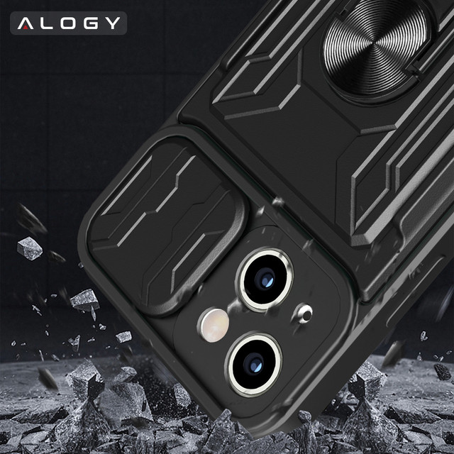 Alogy Camshield Stand Ring Case with Camera Cover for Apple iPhone 14 Pro Max