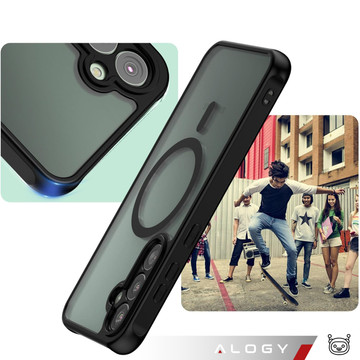 Case for Samsung Galaxy S23 FE Mag Safe Case MagMat Phone Back Cover Matte Black Glass