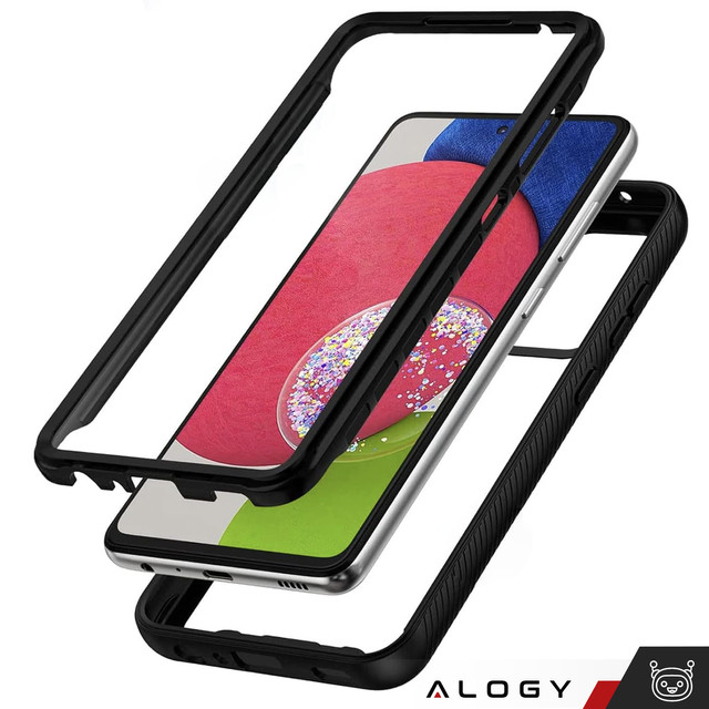 Schutzhülle für Samsung Galaxy S24, gepanzerte Abdeckung, Hydrogel-Displayschutzfolie, 360 Defense Pro Alogy, Schwarz