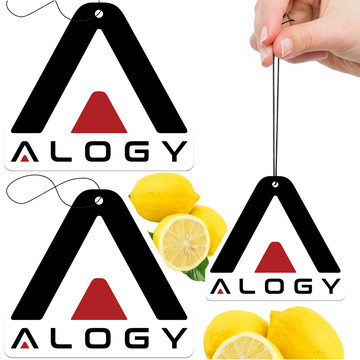 3x Přívěsek vůně do auta Alogy osvěžovač vzduchu do auta Lemon [3 ks.]