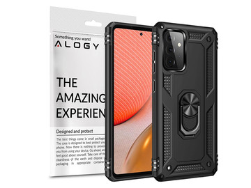 Alogy Stand Armor Ring case for Samsung Galaxy A72 Black