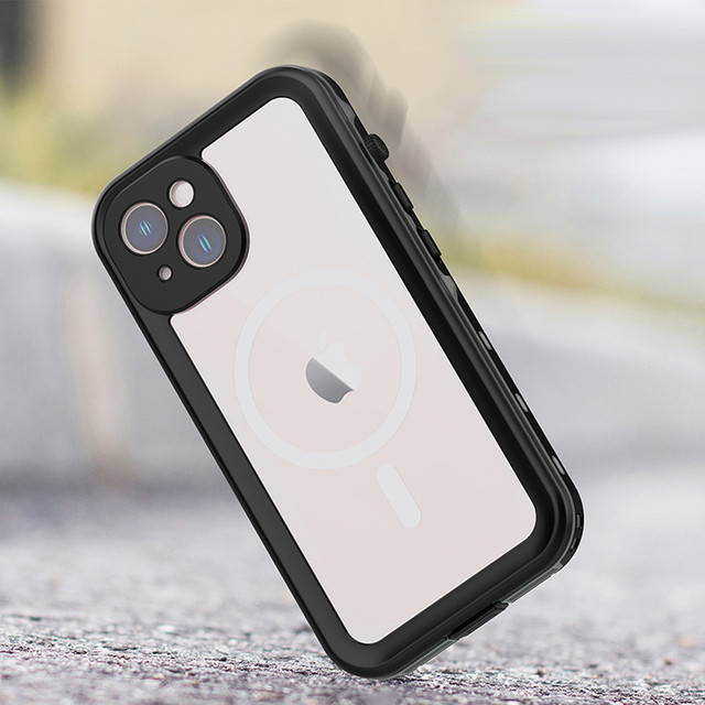 Alogy Waterproof Case IP68 Case with Clear Back 360 Armor Case for MagSafe for Apple iPhone 14