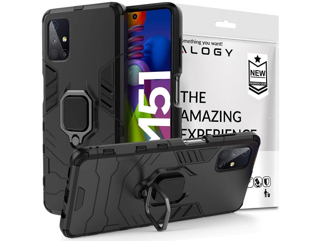 Alogy Stand Ring Armor case for Samsung Galaxy M51 black