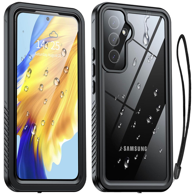 Pouzdro pro Samsung Galaxy A55 5G Armored Waterproof IP68 360 Armor Case Vestavěné Glass Alogy Black