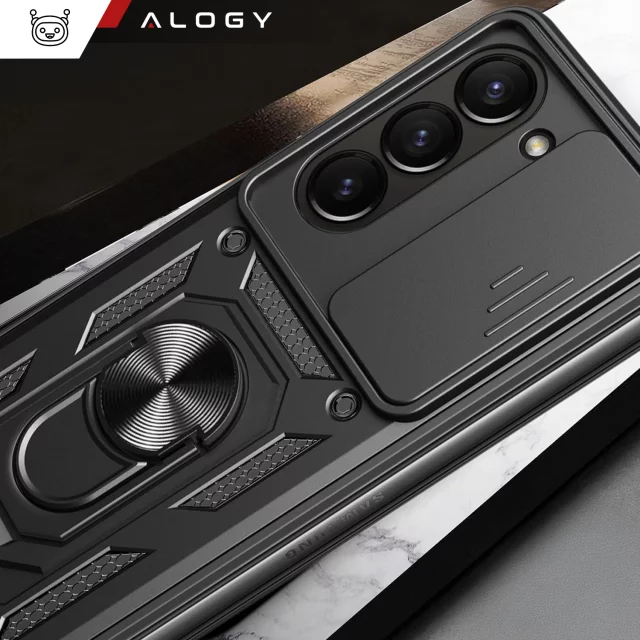 Pouzdro na iPhone 14 Pro Mag Safe Matt Case Cover matné Alogy Ring obrněné pouzdro na telefon černé