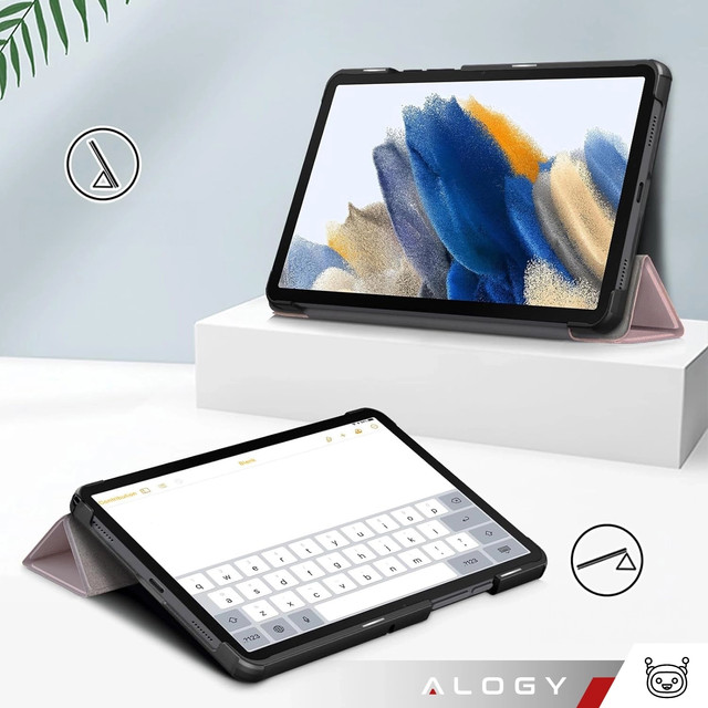 Hülle für Samsung Galaxy Tab A9 2023 11" (X210/X215/X216) Alogy Book Cover Case Schutzhülle Pink