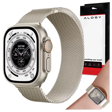 Alogy Steel Strap Apple Watch Bracelet 42/44/45/49mm Stainless Steel Moonlight