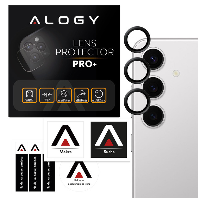 Sklo pro Samsung Galaxy S24 Překryvná čočka fotoaparátu Čočky fotoaparátu Alogy Lens Protector PRO ochranný kryt